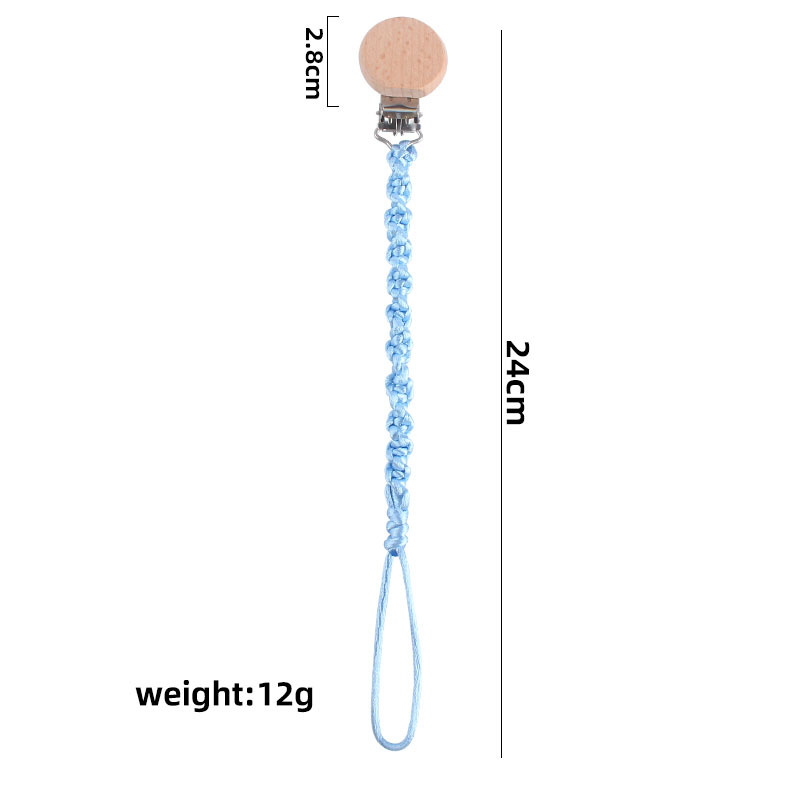 Nueva haya de dibujos animados animal chupete clip DIY bebé creativo hecho a mano tejido chupete cadena pezón cuerda