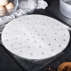 Manufacturer wholesale square non-stick steamer paper air fryer pad paper round steamed buns small steamed buns silicone paper 100 sheets
