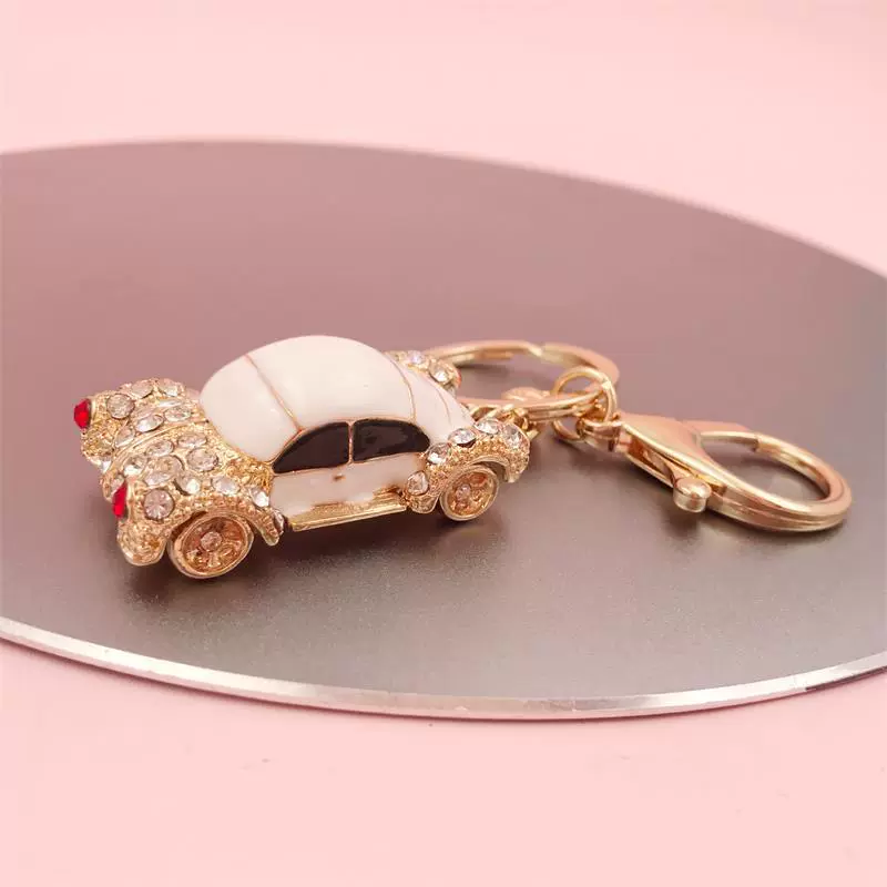 Creative metal golden water, keychain, car keys, key bag, pendant, chain, creative gift, Birthday gift