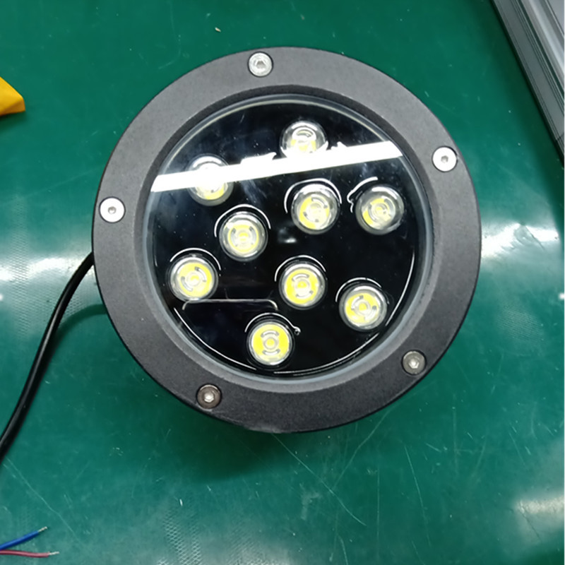 埋地灯led6W圆形嵌入式插地灯rgb七彩射树灯可调角度景观照明灯具|ru