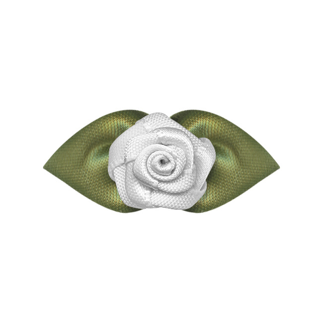 Yao Ming cinta hecha a mano con hojas cinta Rosa Ropa Accesorios para el cabello decoración rosa melocotón corazón hoja pequeña flor