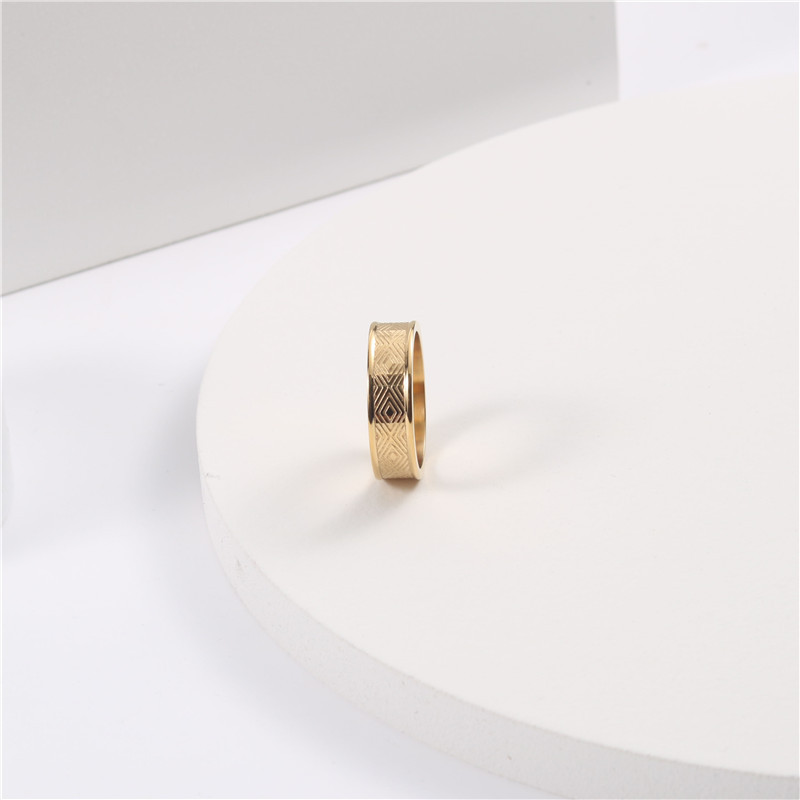 Fashion Geometric Titanium Steel Plating Rings display picture 5