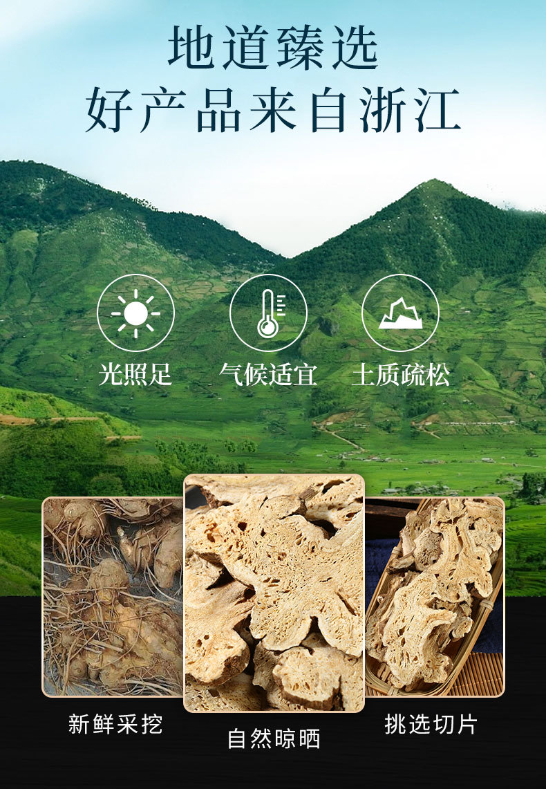 Bai Zhu Slices (Atractylodes macrocephala) — Dried Food Herb for Soups & Cooking overview