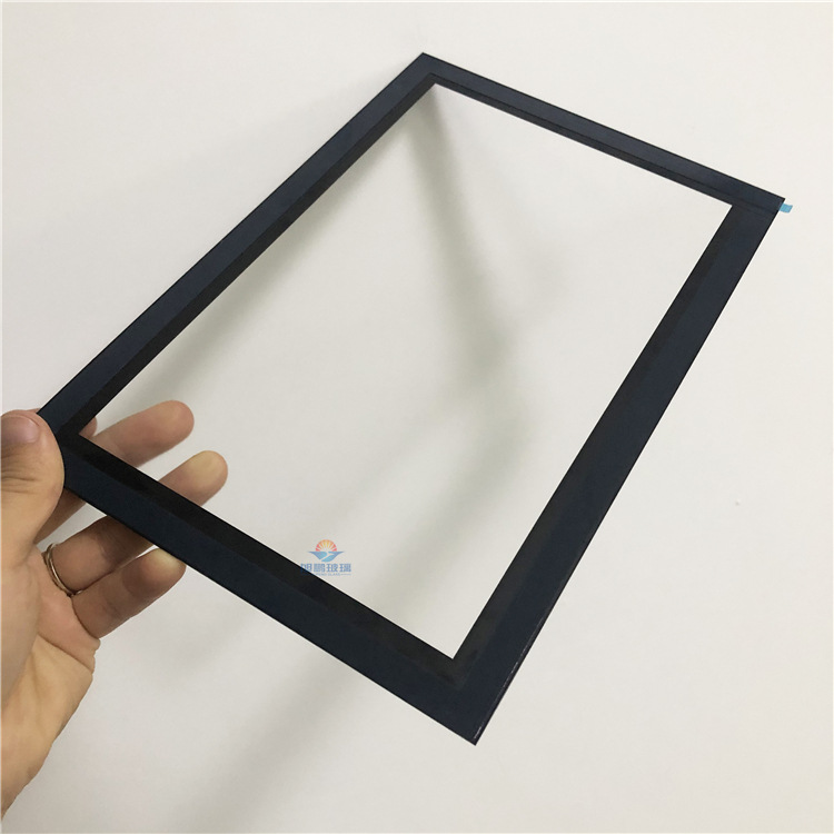 厂家生产AG玻璃 贴背胶带撕手位AG玻璃 防眩防反光带丝印AG玻璃