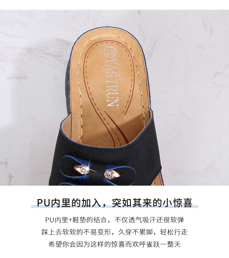 Wholesale of 2021 new style casual high-heeled sandals for women with round heads, cross-border large-sized women's sandals undefined