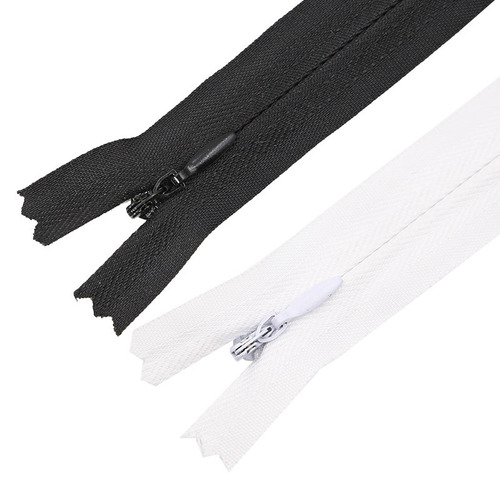 Black and white invisible zipper long dress zipper accessories invisible pants skirt pillow quilt cover zipper puller