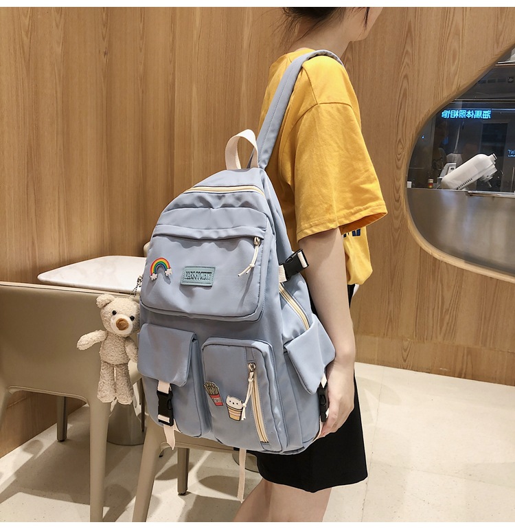 Fashion Spring New Cute Badge Backpack display picture 64