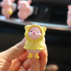 汽車內飾創意卡通可愛萌豬出風口香薰女車內空調夾車載裝飾品擺件