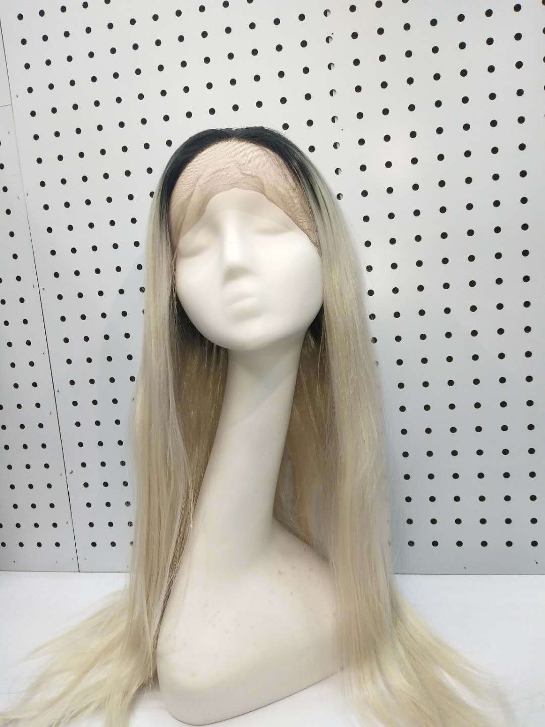 Amazon Europa y América T pelo largo gancho de media mano encaje delantero fabricante de fibra química