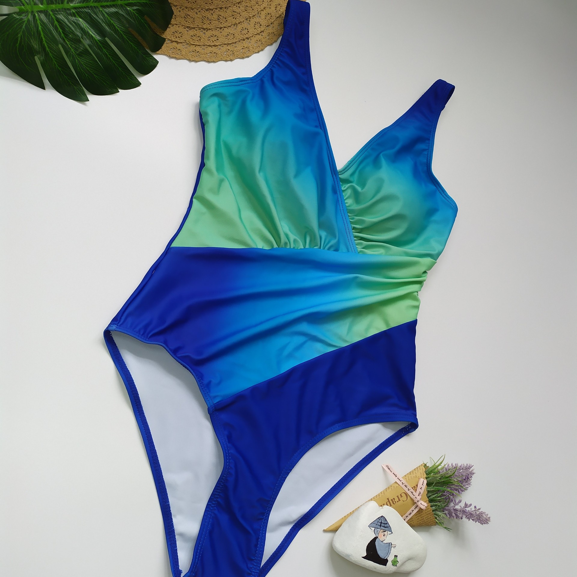 rainbow gradient color one-piece swimsuit bikini NSHL3309