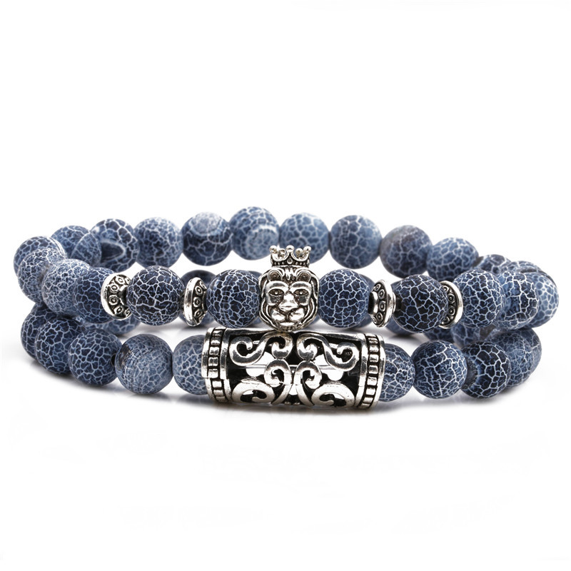 Croix-frontière E-commerce Granite Altéré Hibou Bouddha Tête Coude Ensemble Bracelet Tête De Lion Elephant Perlé Bracelet Ensemble display picture 13