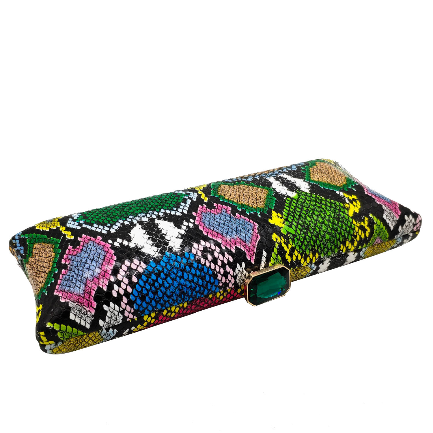 New Fashion Dinner Bag Colorful Snake Pattern Pu Female Bag Banquet Evening Bag Party Clutch display picture 3