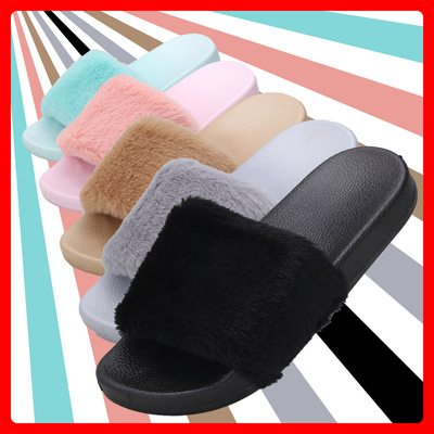 Korean Edition Flat heel non-slip wear-resisting A font PVC Color female slipper Cross border hyoma  Multicolor Optional On behalf of