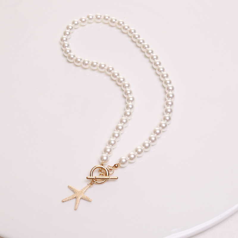 personality creative love starfish pearl multilayer necklacepicture9