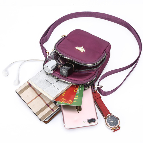 New mobile phone bag for women crossbody 2020 Internet celebrity Korean version lightweight mini bag shoulder cloth bag vertical coin purse