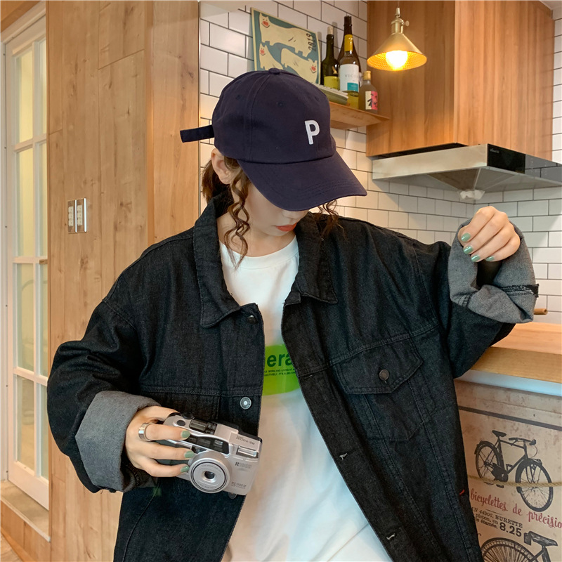 Neuheiten Frühjahr/Herbst 2022: Trendige, lockere Oversize-Jeansjacke im BF-Style mit langen Ärmeln im Retro-Look für Damen_voghion.com