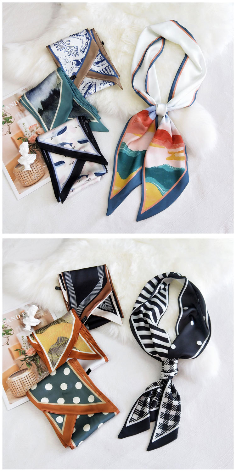 Double-sided Diagonal Scarf Mid-length Scarf display picture 26