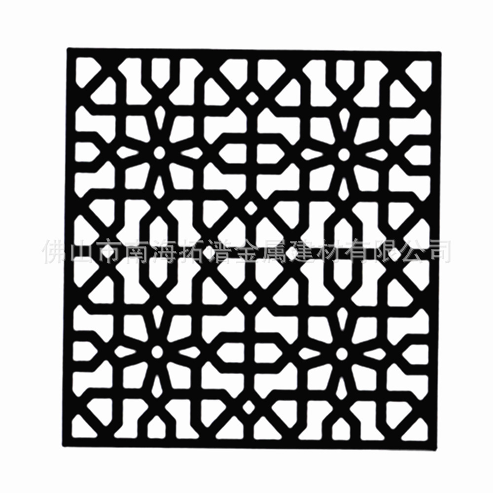 厂家供应防火雕花铝单板2mm厚铝雕花屏风佩劳斯顿金雕花镂空铝墙