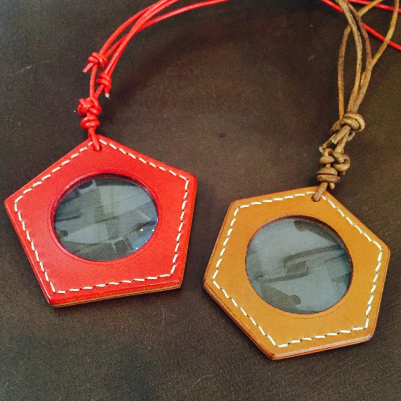 PU皮革放大镜皮套 便携挂脖儿童放大镜 放大镜皮革装饰