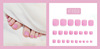 Fake nails, matte removable nail stickers for toes for nails, ready-made product, 24 pieces