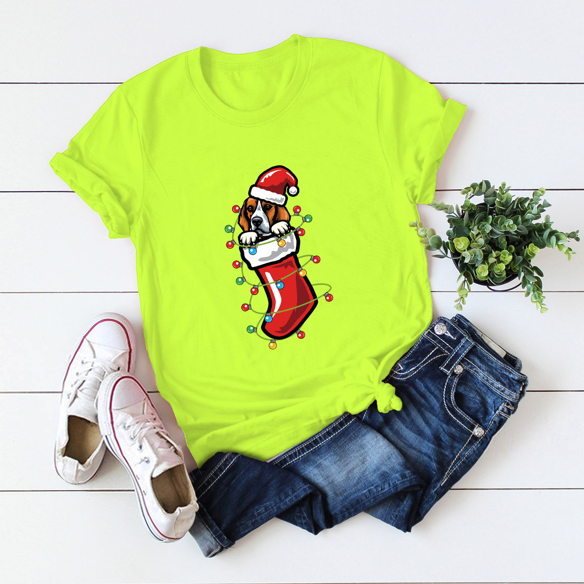 Navidad calcetines regalos camiseta manga corta NSSN11929