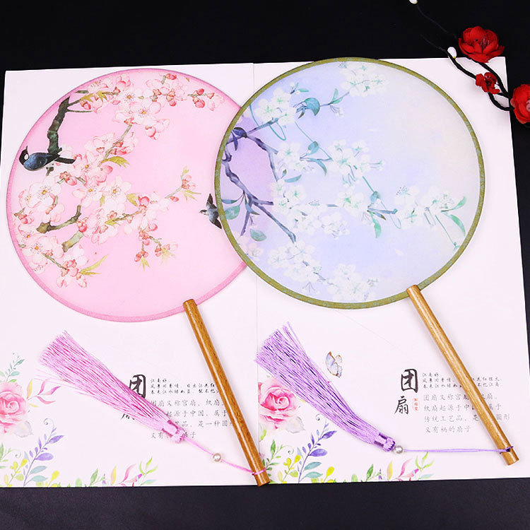 Chinese Fan Chinese Hanfu hand Fan Semi transparent round fan palace ...