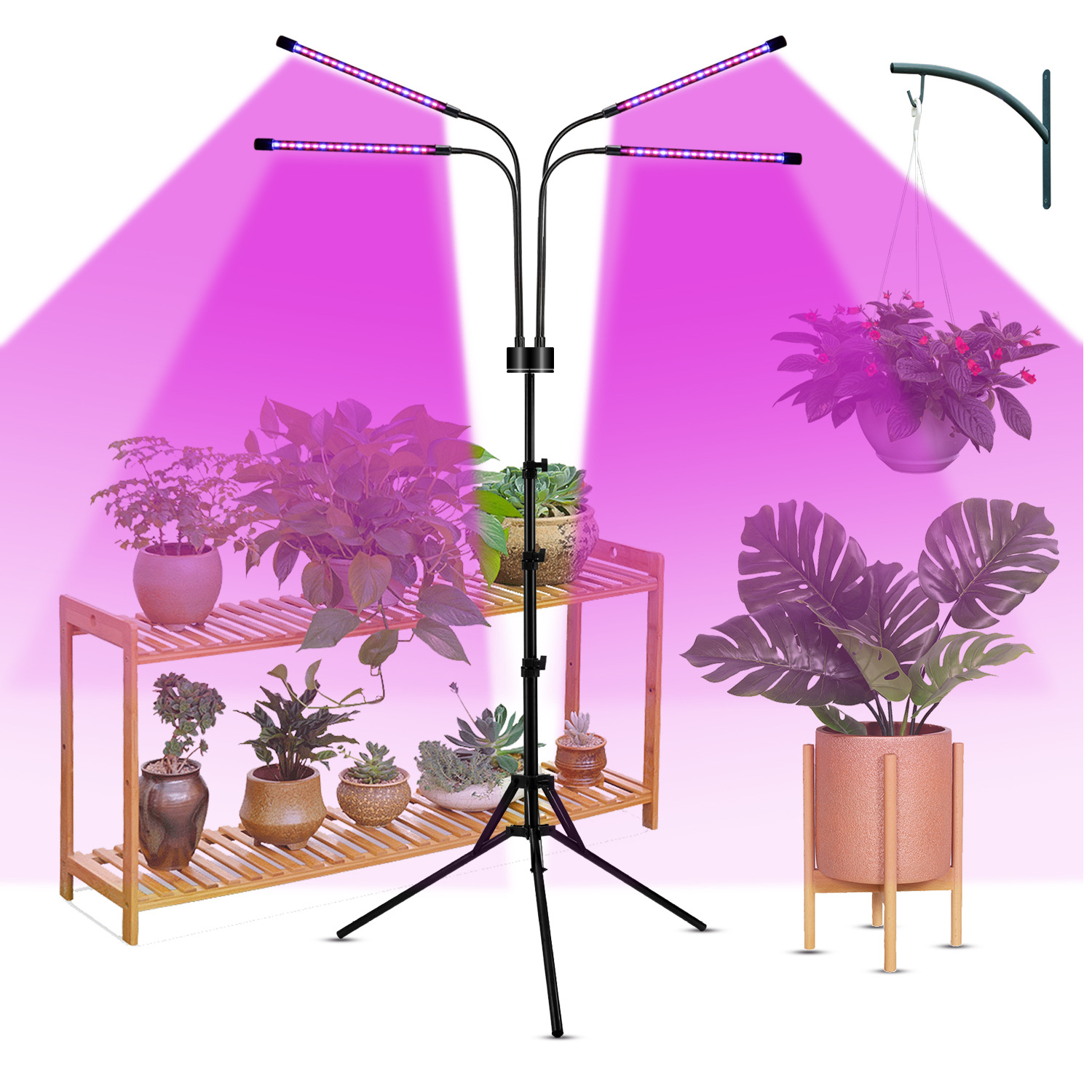 Amazon tripod plant lamp 40W 80W plant growth light remote control time