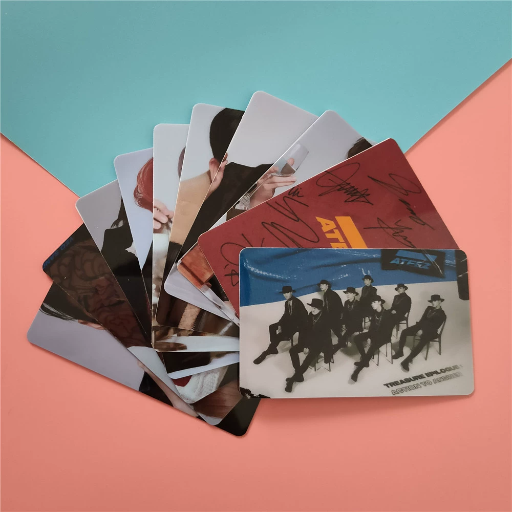 Новый альбом ATeez Acton to Answer Surrounding Crystal Card Patch Bus Sticker Anty Postal Postcard