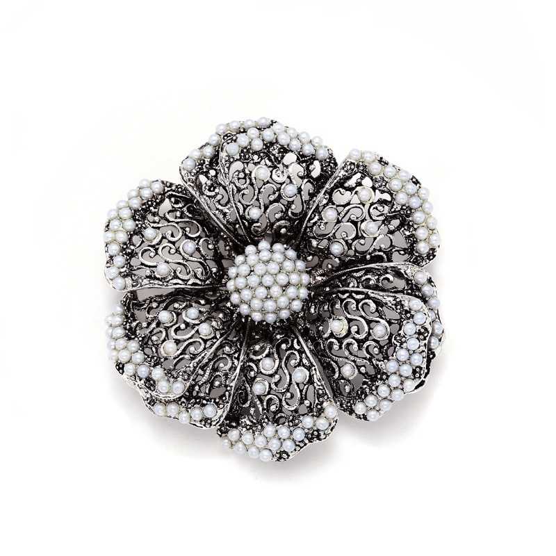 Rétro Fleur Alliage Placage Incruster Perles Artificielles Unisexe Broches display picture 3