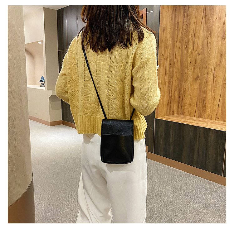 Shangxin Bolso Femenino 2020 Nuevo Pequeño Bolso Negro Mensajero Femenino Casual Retro Bandolera Bolso De Teléfono Móvil Mini Bolso Pequeño display picture 9