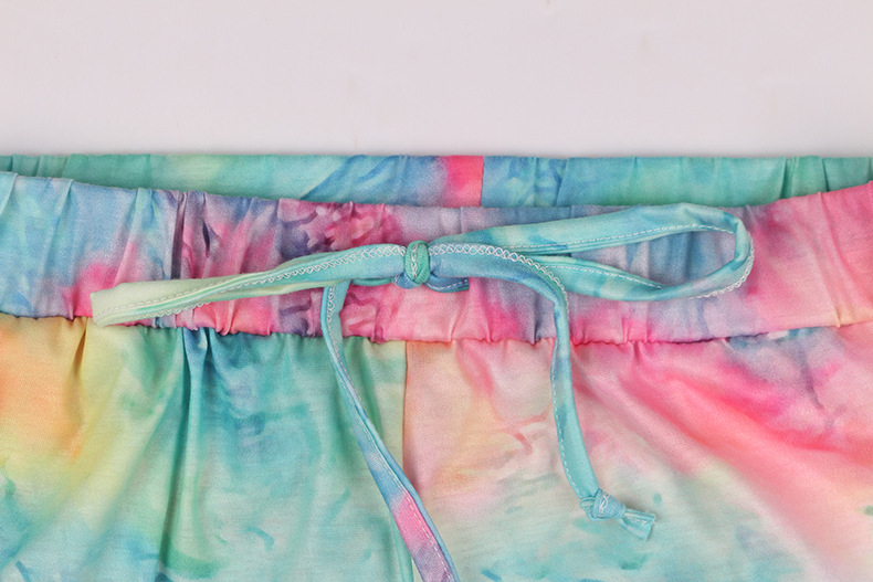 summer hot style women's printed tie-dye pajamas home service NSKX5977