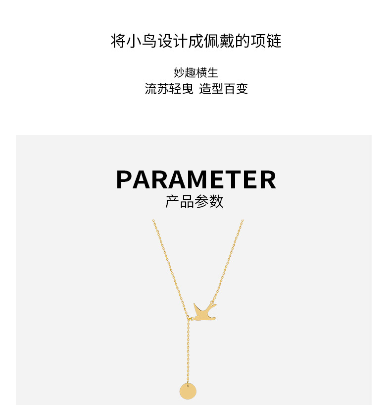 PVD Coated Gold Plating Process PVD Coated Real Gold Plated Animal Titanium Steel Waterproof Non Tarnish Pendant Necklace
