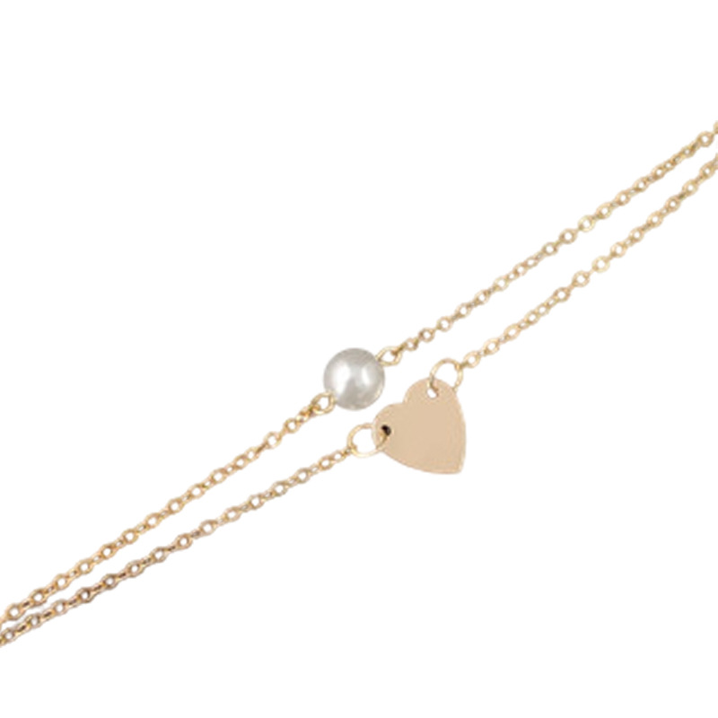 Fashion Jewelry Pearl Double Necklace Alloy Pendant Bracelet Customization