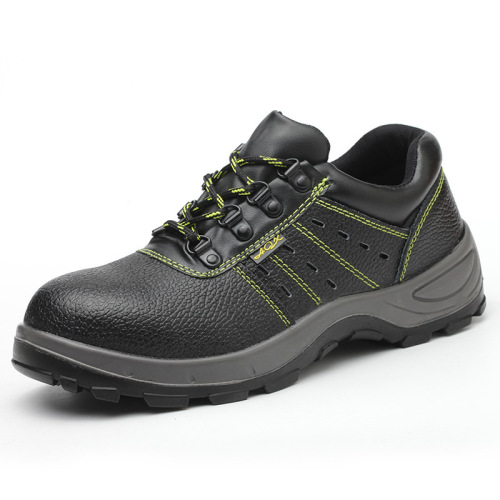 Labor protection shoes men's cross-border steel toe anti-smash and anti-puncture cowhide injection molded solid bottom wear-resistant anti-slip construction site safety shoes