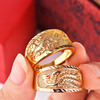 Brass ring for beloved suitable for men and women, jewelry, suitable for import, dragon and phoenix
