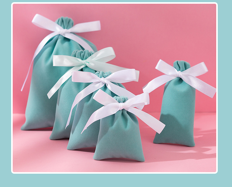 Solid Color Pattern Drawstring Design Fashion Style 1 Piece Fashion Solid Color Cloth Drawstring Jewelry Packaging Bags