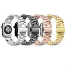 适用于apple watch4代表带苹果手表三株金属表带iwatch3/2/1代