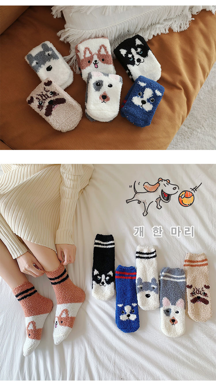 Women s Hot Coral Fleece Thicken Cute Socks  NSFN4088