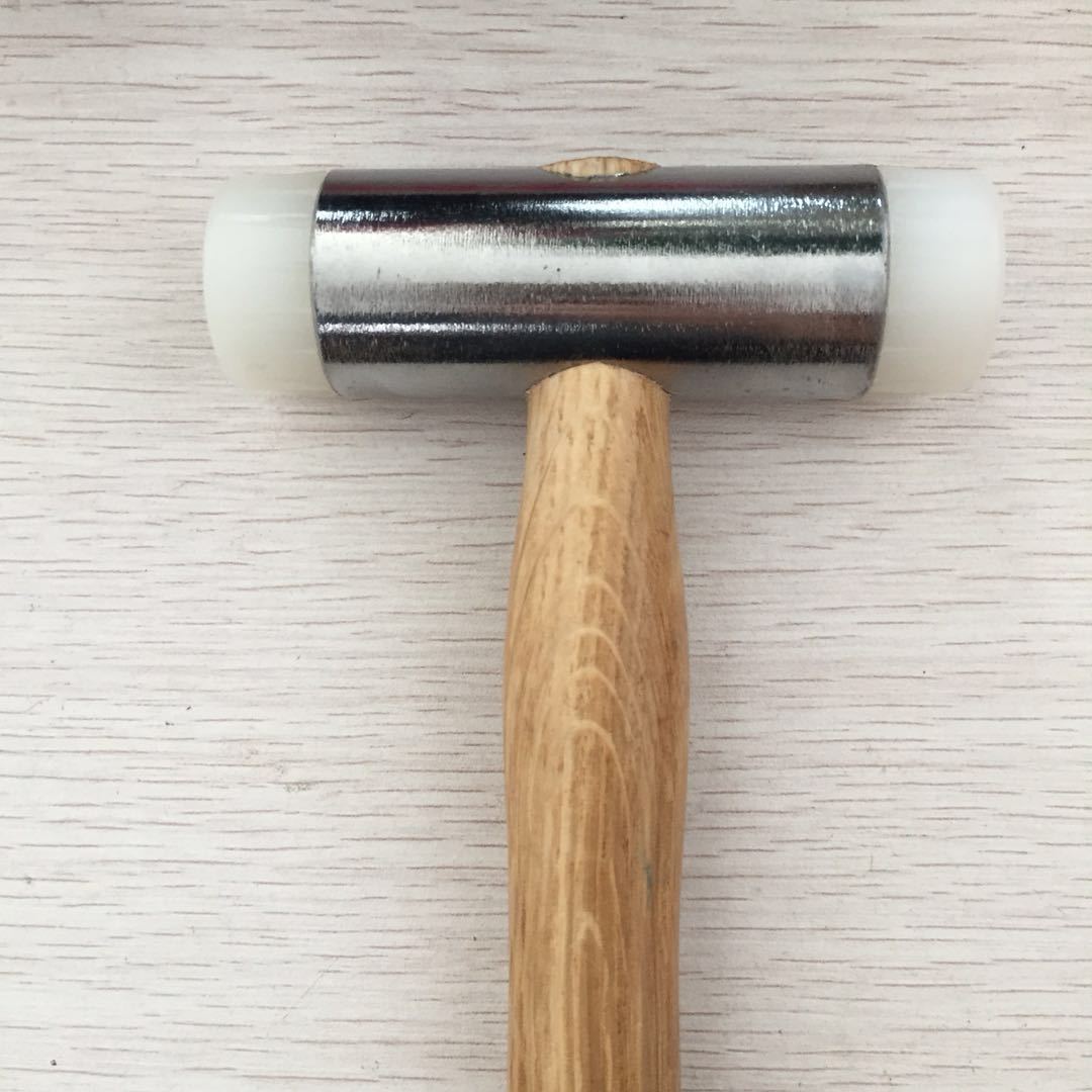 优质木柄安装锤白色尼龙锤32mm