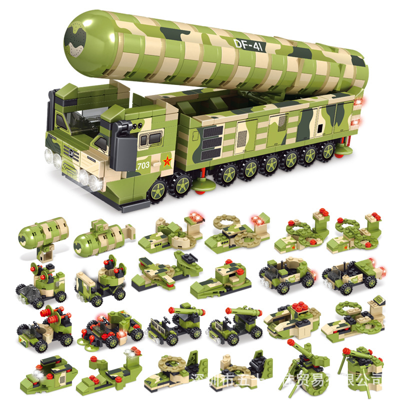 世标军事东风-41弹道导弹兼容乐高积木男孩子益智力拼装儿童玩具