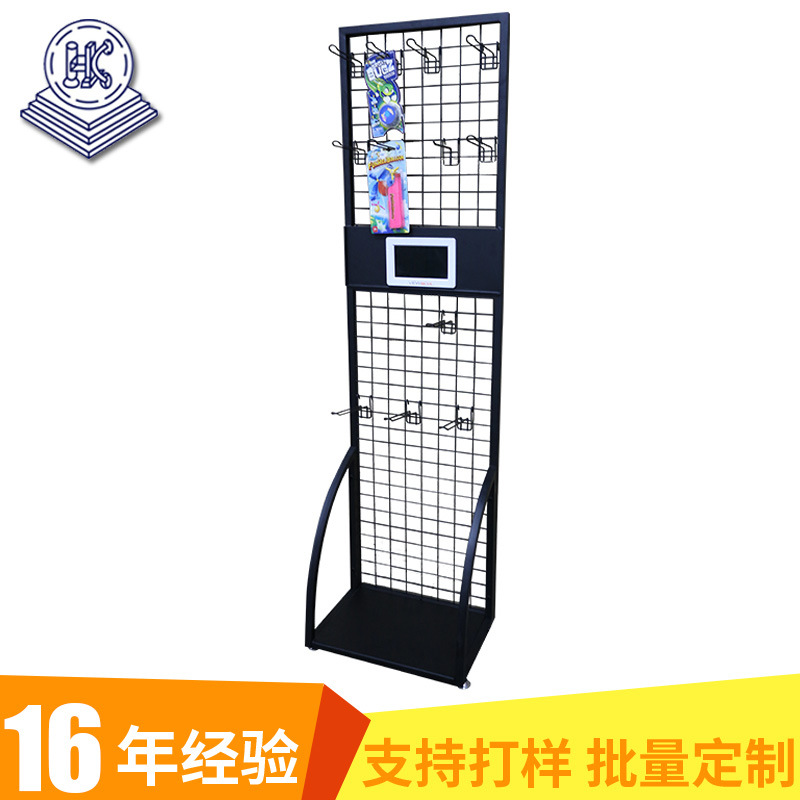 厂家直销网片网格铁丝网架加粗铁艺格子照片墙展示架展会超市挂网