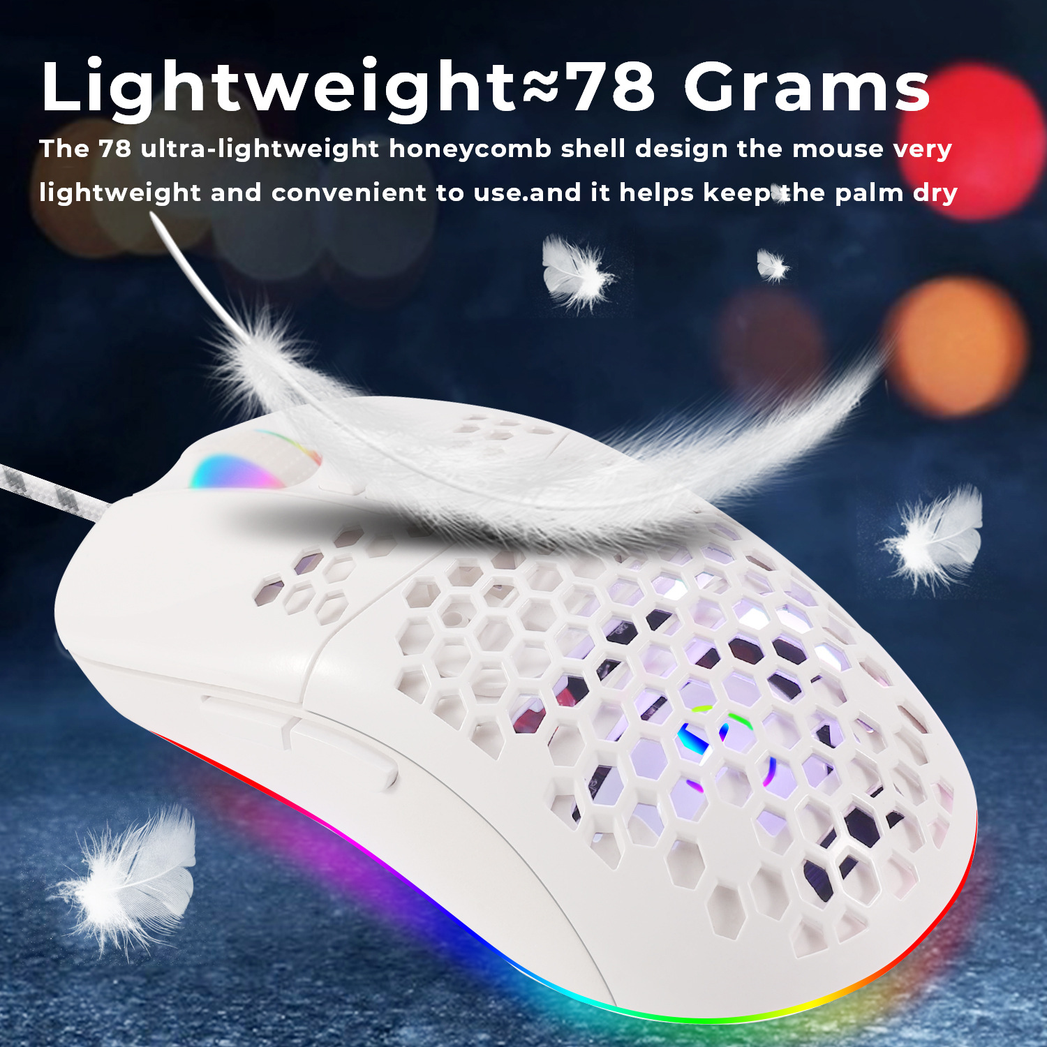 Hole RGB Glow Macro Programming Game Mouse 6-Key to Turn Off Lights Various Wired Mouses_voghion.com
