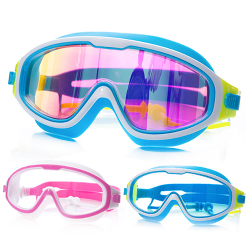 Shenyu Children's Large-frame Swimming Goggles Electroplated Anti-fog And Anti-UVSwimming Goggles For Men And Women,Ear Protection Glasses,Swimming Equipment