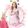 Small princess costume for princess, summer clothing sleevless, dress with sleeves, evening dress, with short sleeve