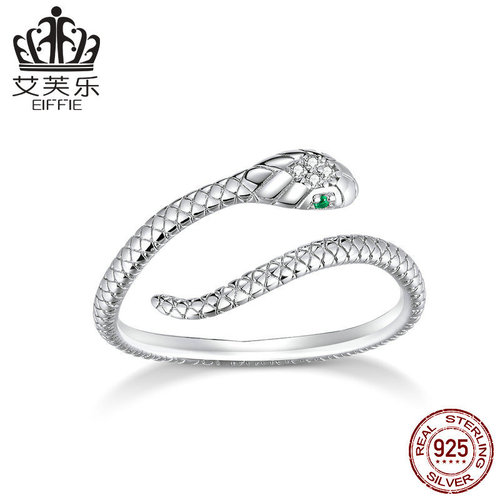 Avle cross-border original platinum-plated sterling silver ring female cute snake S925 temperament fashion ins ring