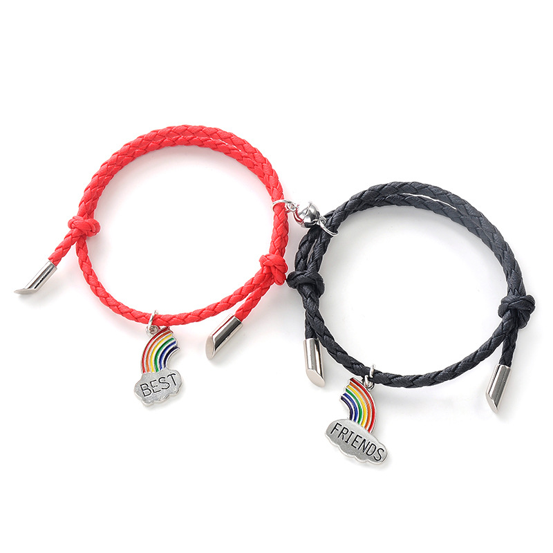 New Xingyue Spaceman Pu Rope Bracelet Magnet Suction Couple Bracelet Pair Exclusive For Cross-border Ornament Wholesale display picture 9