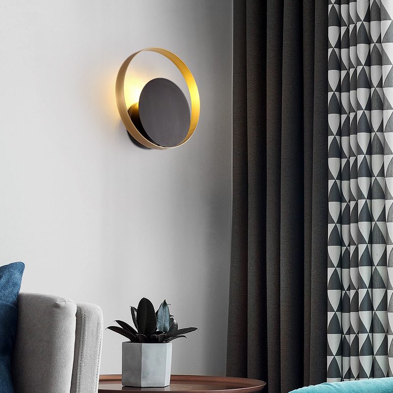 Copper creative black wall modern and minimalistic retro sconce for…