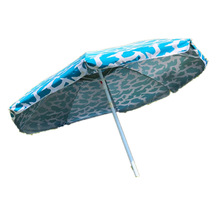 厂家直销批发多色多尺寸沙滩伞太阳伞防风防晒晴雨涤纶涂银带转向