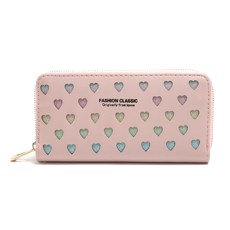 Korean Letter Hollow Heart Wallet display picture 12