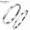 Cross border Europe and America Smooth Titanium lovers Opening Bracelet white Stainless steel Bracelet Jewelry Explosive money Bracelet